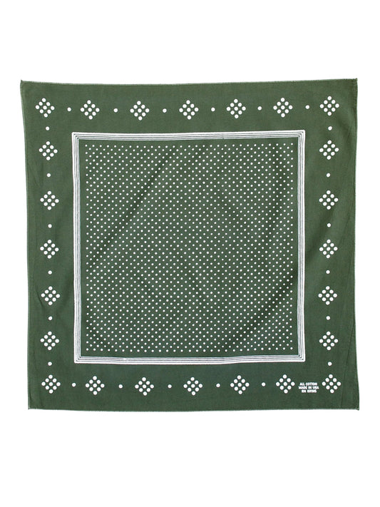 Polka Dot Bandana - Olive