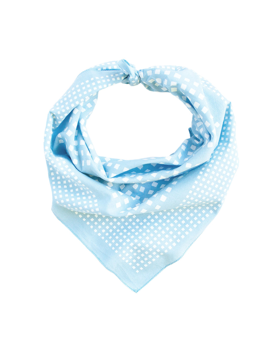 Windowpane Bandana - Light Blue