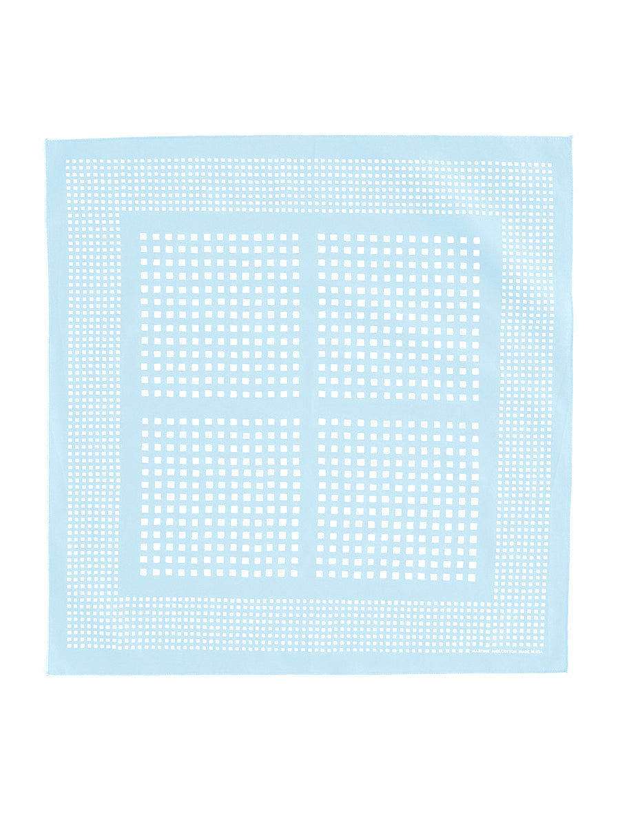 Windowpane Bandana - Light Blue