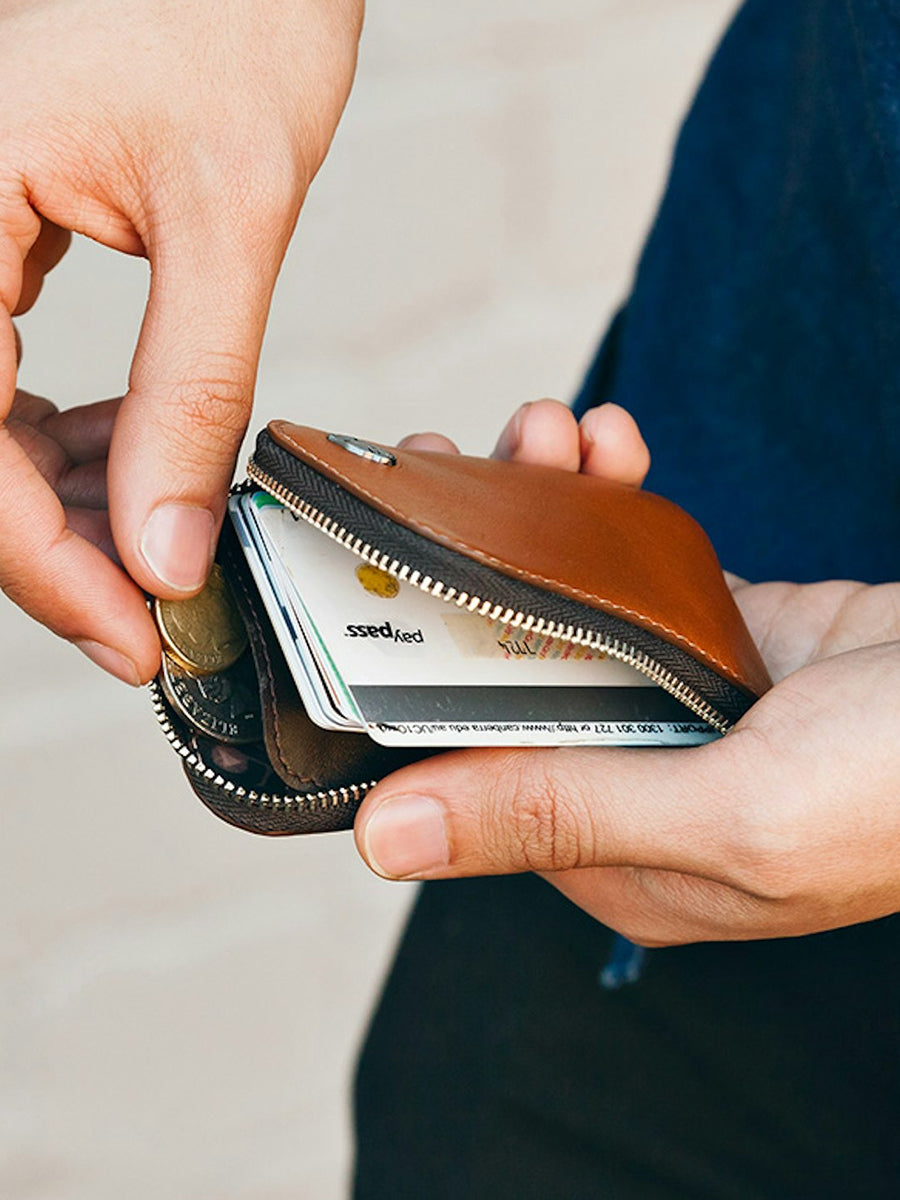 Card Pocket Wallet - Caramel