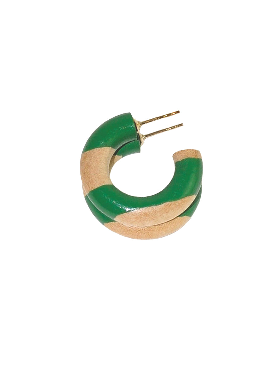 Mini Hoop Earrings - Tommy Stripe