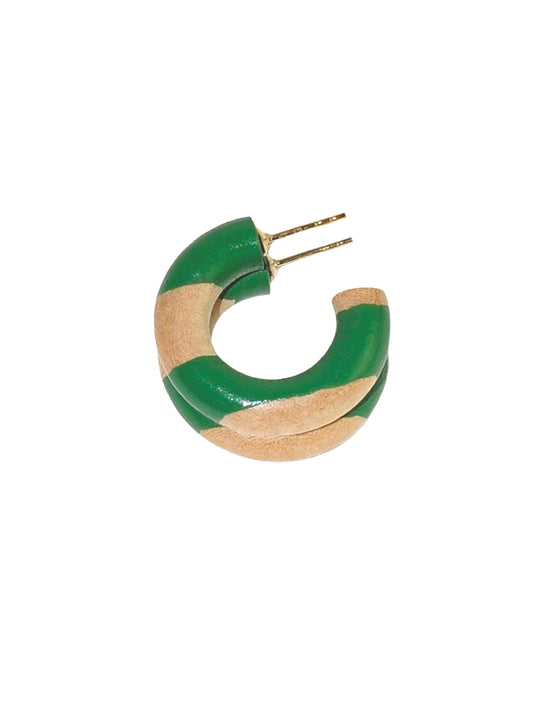 Mini Hoop Earrings - Tommy Stripe