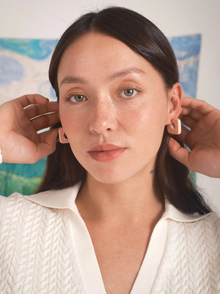 Mini Square Hoop Earrings - Krasner