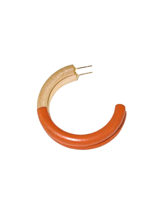 Small Dip Hoop Earrings - Rust