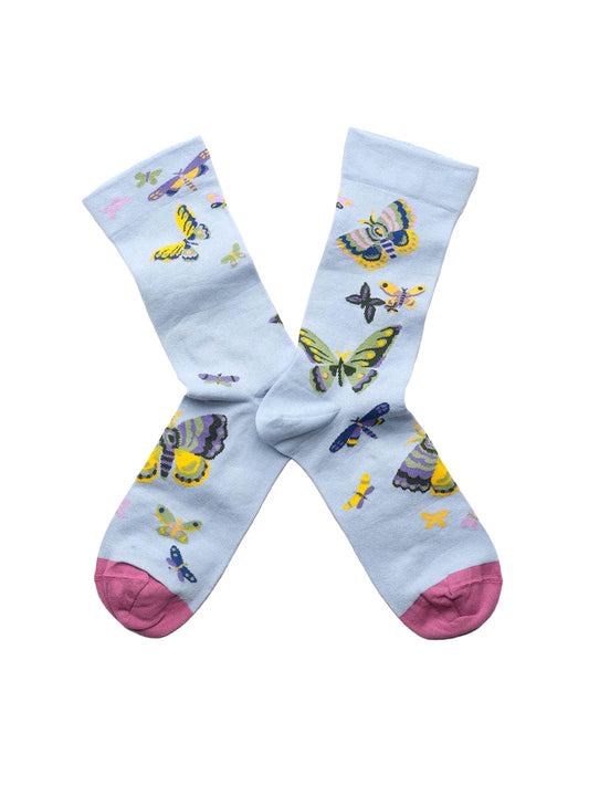 Butterfly Sock - Sky Blue