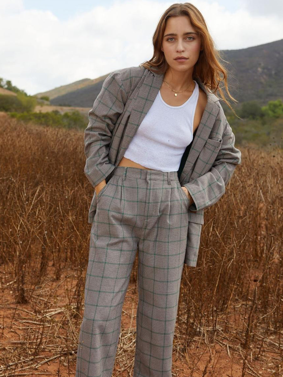 Axl Oversized Blazer - Sesame & Seal Brown