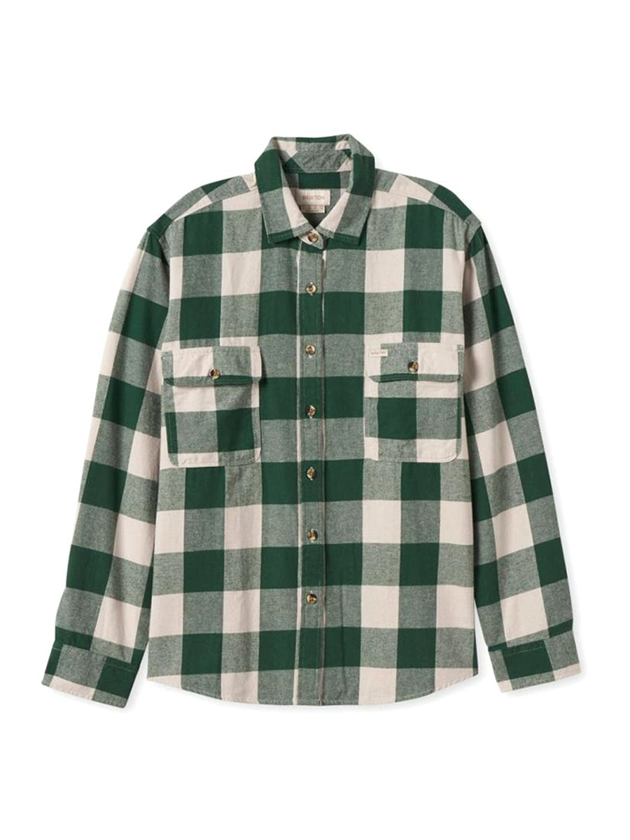 Women's Bowery BF Flannel - Pine Needle & Beige