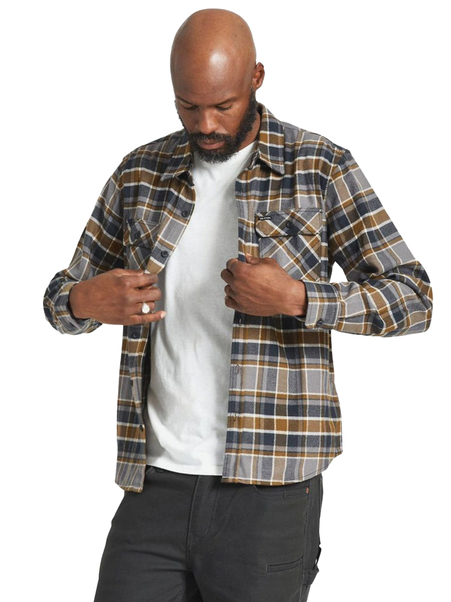 Bowery Flannel - Black & Desert Palm
