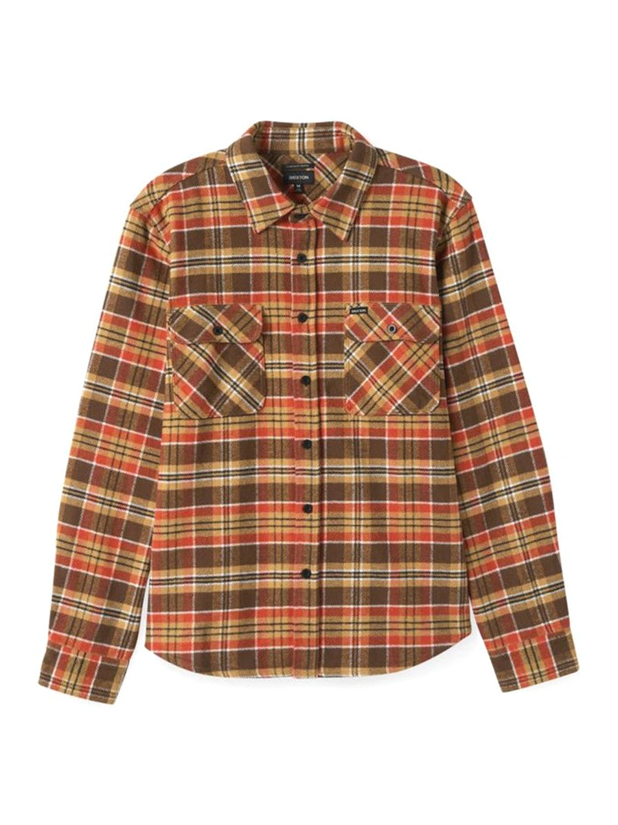Bowery Heavy Weight Flannel - Antelope & Burnt Red