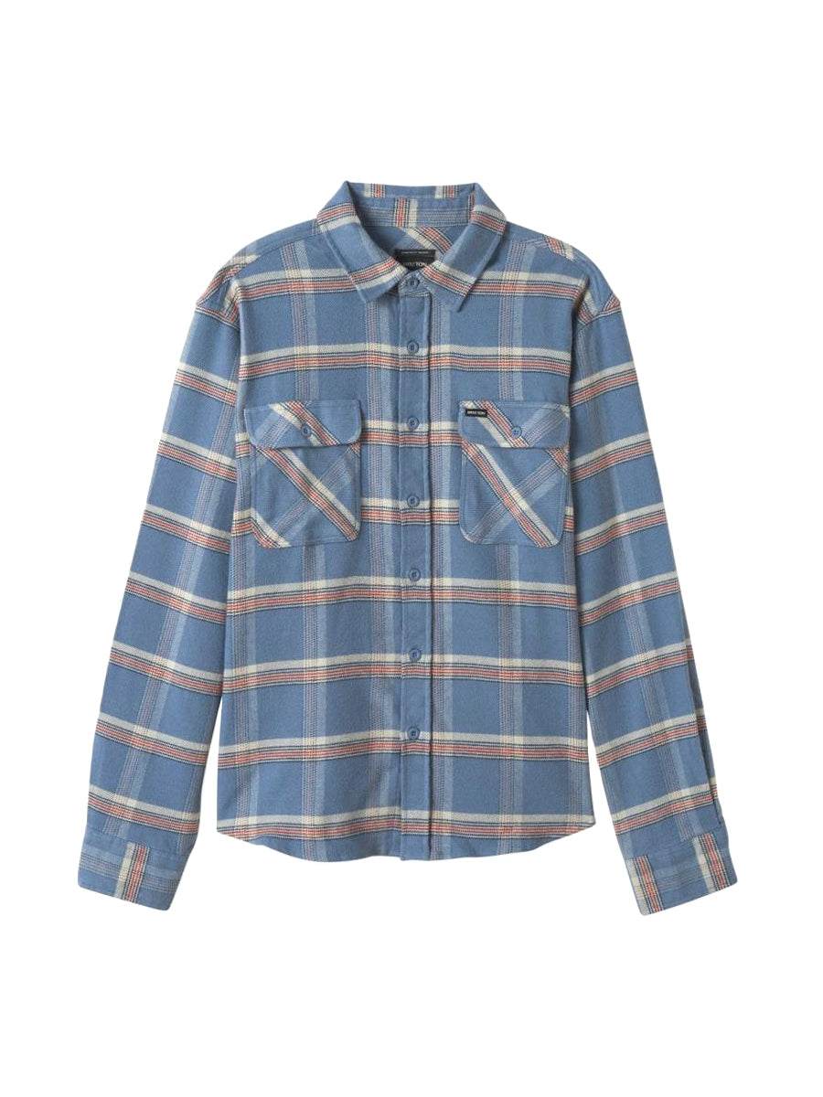 Bowery Men's Stretch Water-Resistant Flannel - Flint & Burnt Orange