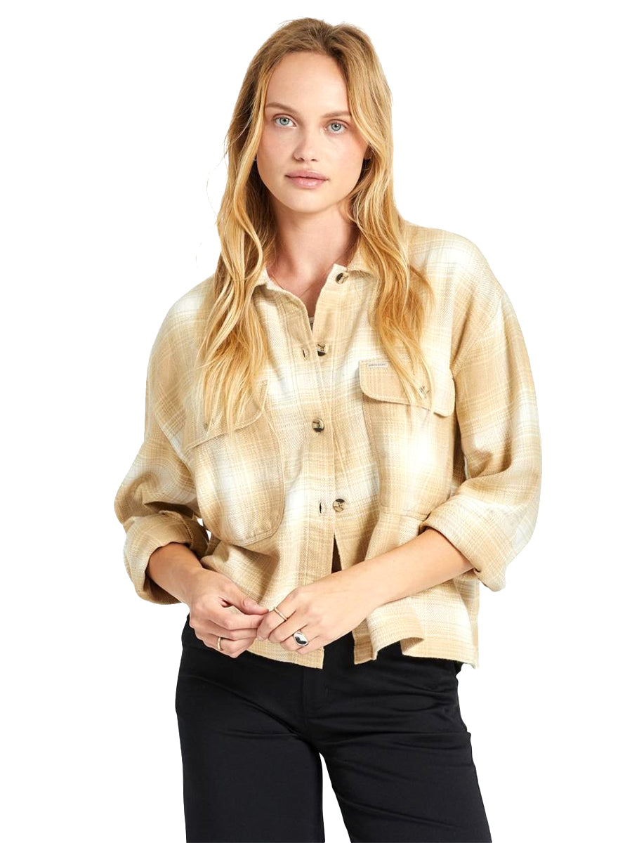 Bowery Women's Flannel - Sesame & Off White