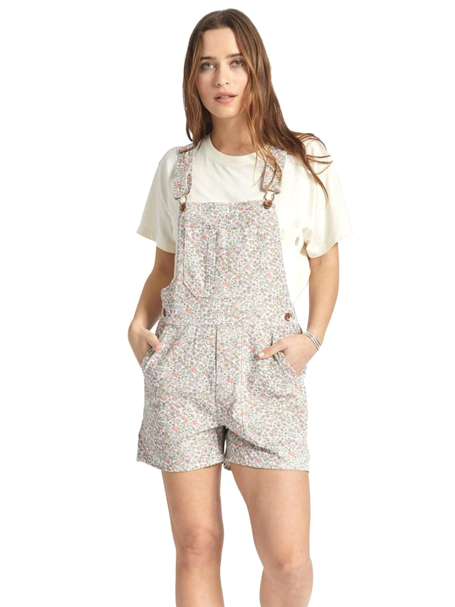 floral overall shorts