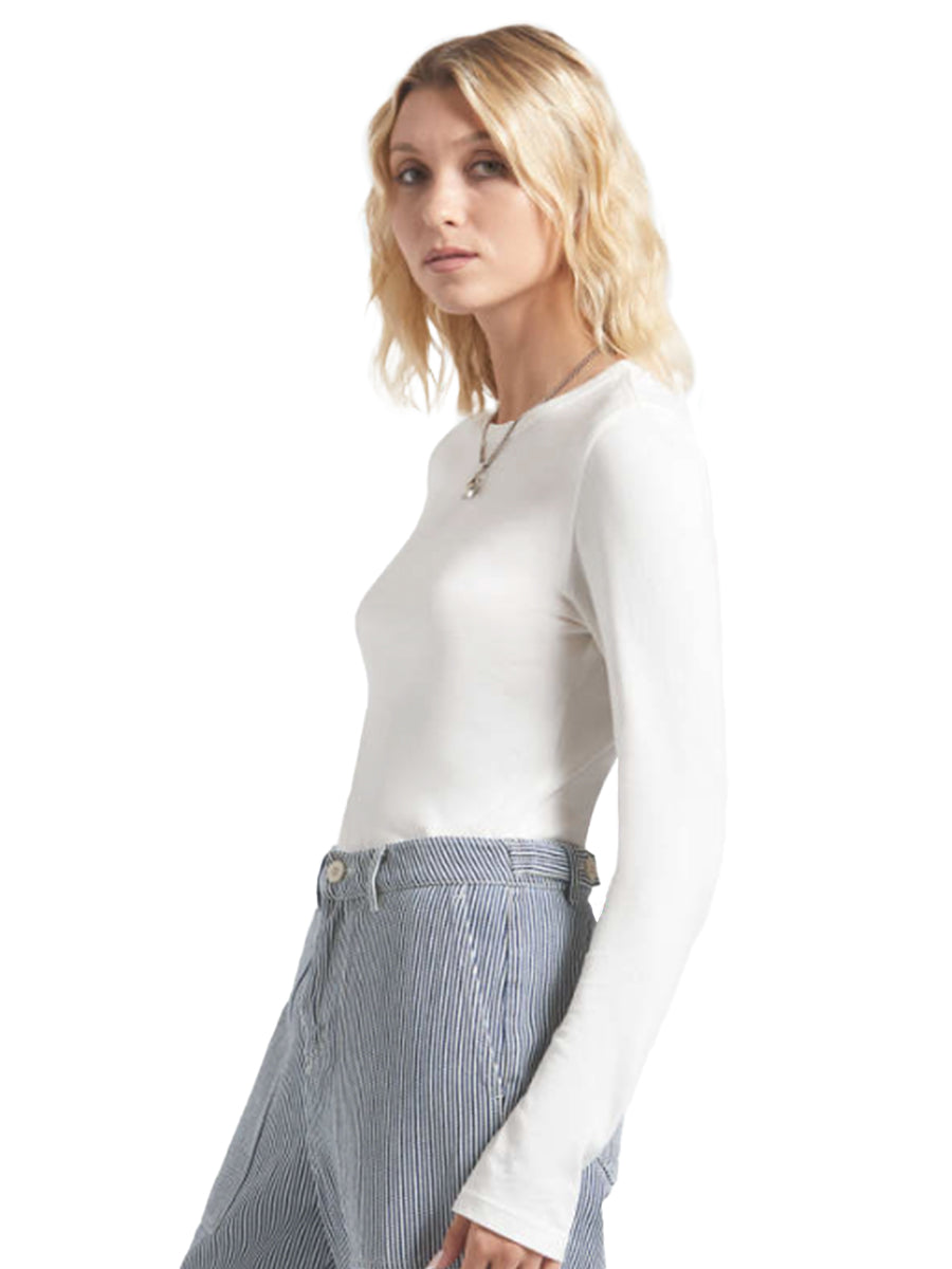 Carefree Slim-Fit Long Sleeve Tee - Off White