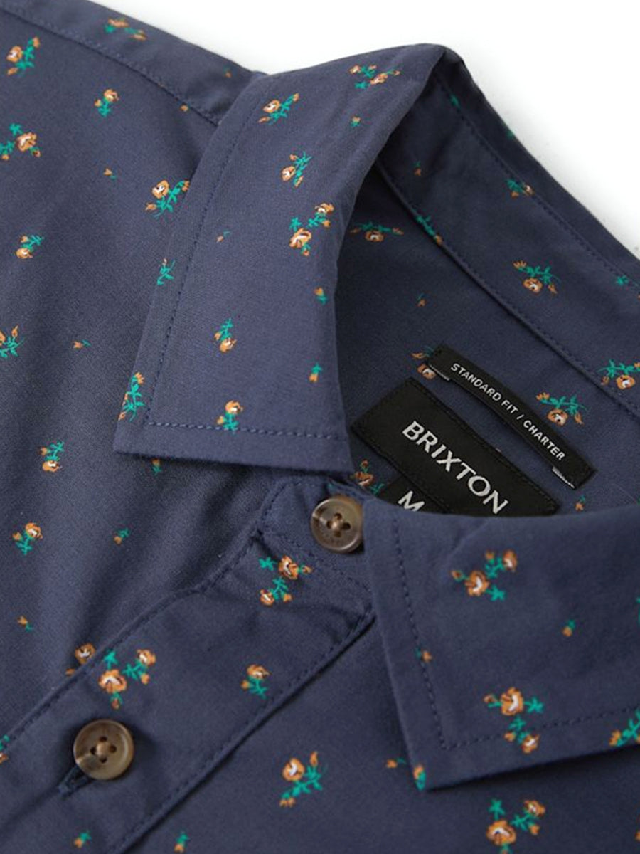 Charter Print Short Sleeve Shirt - Navy Micro Floral