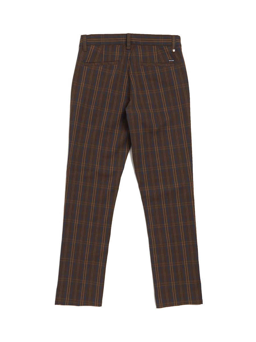 Choice Chino - Brown & Blue Plaid