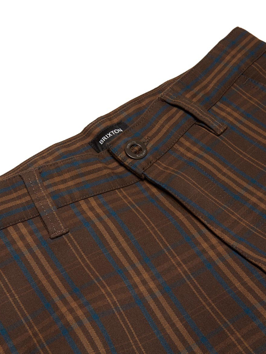 Choice Chino - Brown & Blue Plaid