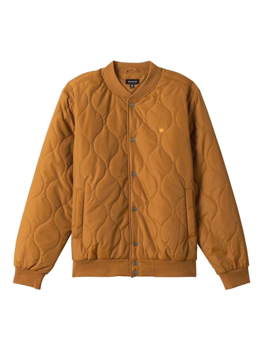 Dillinger Quilted Bomber - Golden Brown