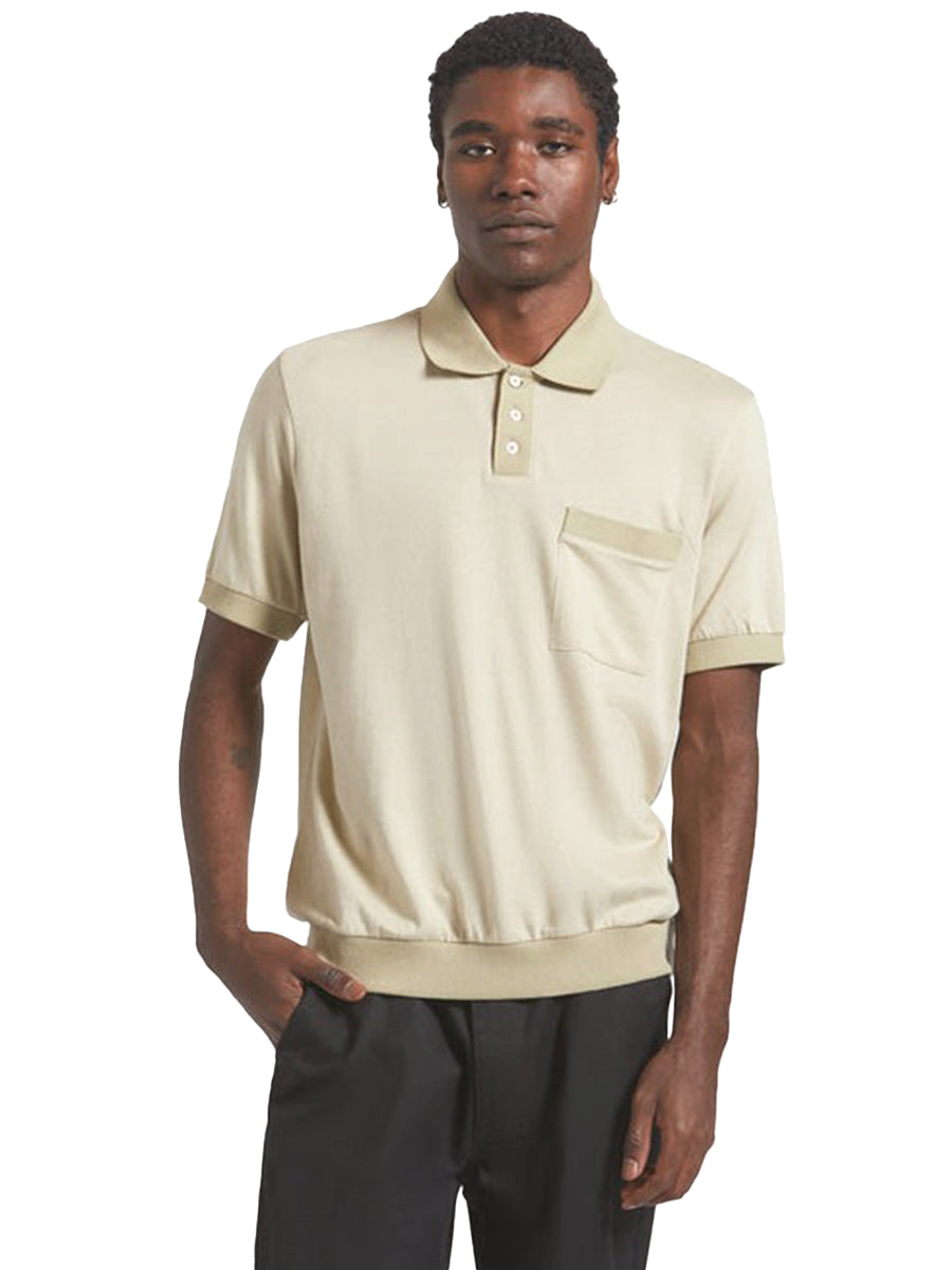 Herringbone Short Sleeve Polo - Whitecap & Elm