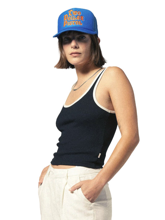 Ringer A-Tank - Black & Off White