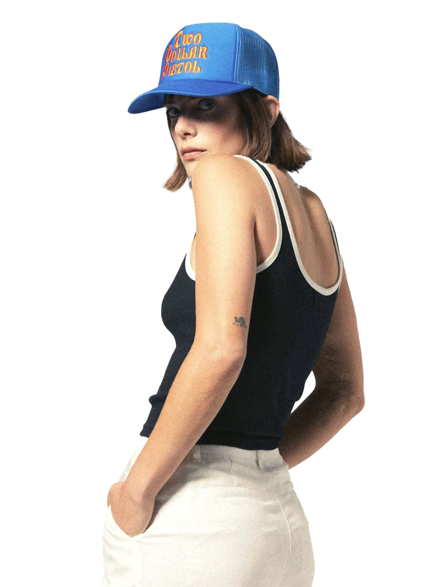 Ringer A-Tank - Black & Off White