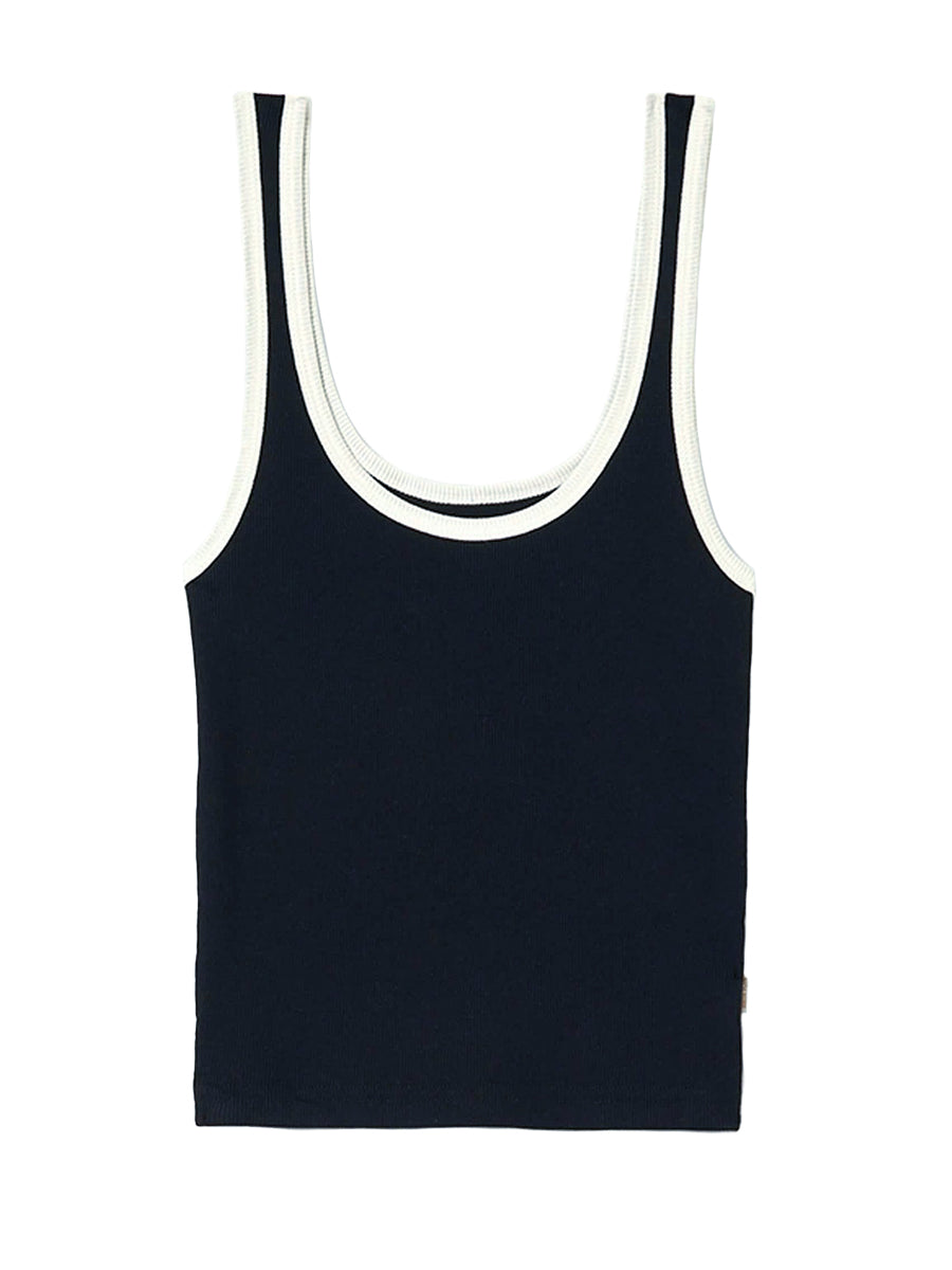 Ringer A-Tank - Black & Off White