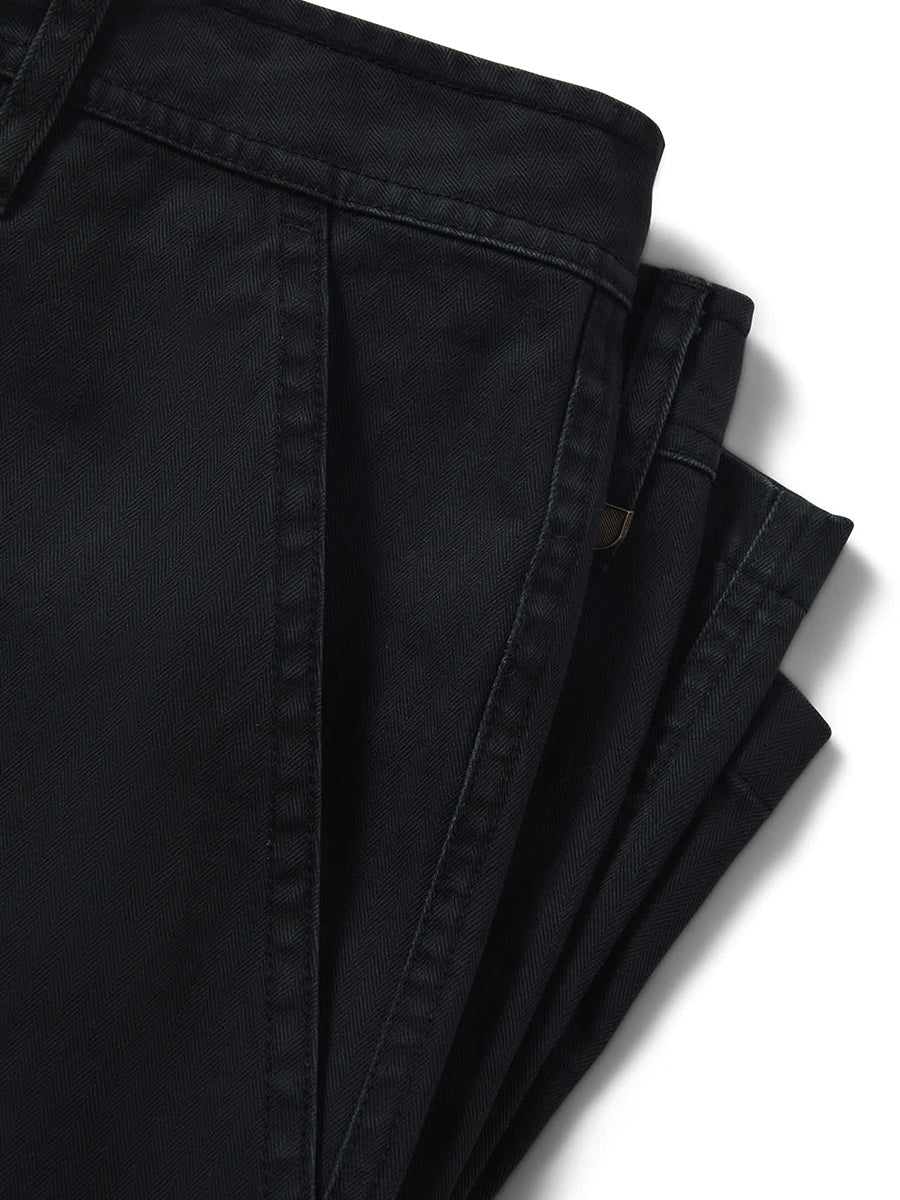 Surplus Vintage Wash Herringbone Shorts - Washed Black