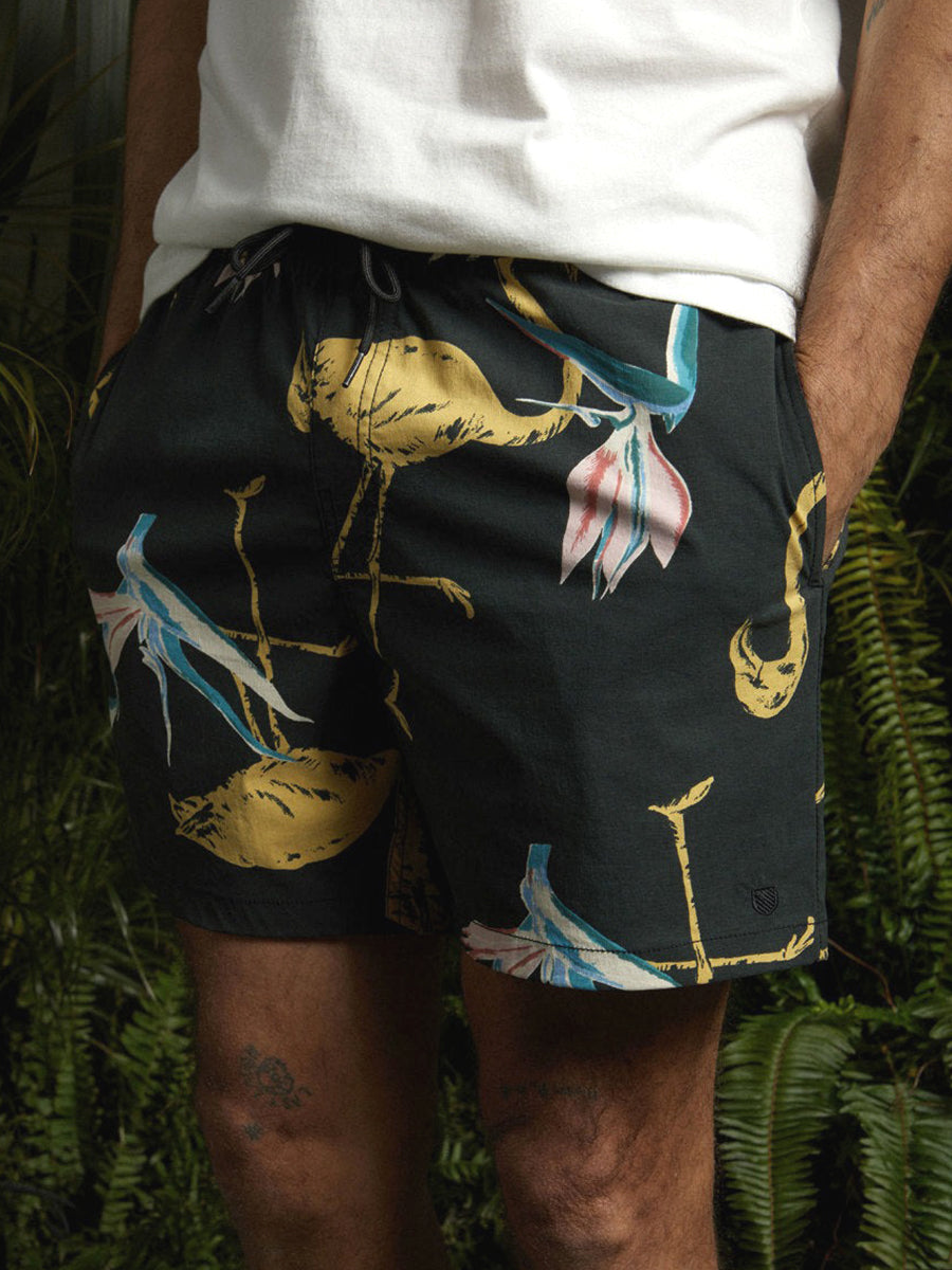 Voyage 5" Short - Black & Coral