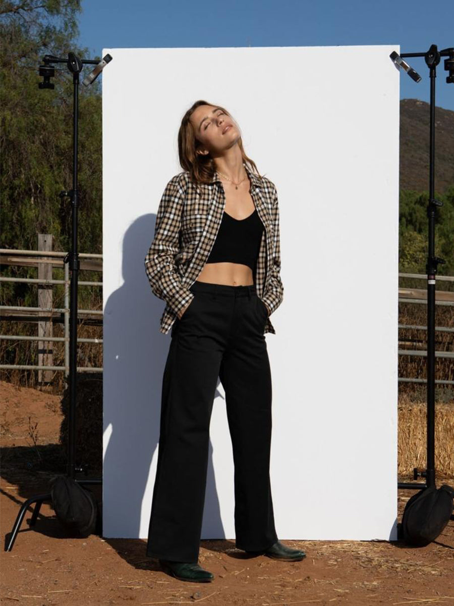 Victory Wide Leg Full Length Pant - Black