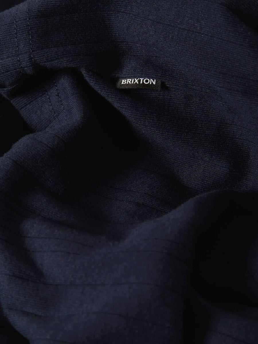 Vintage Ribbed Long Sleeve Henley - Washed Navy