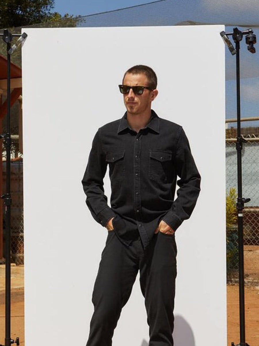 Wayne Long Sleeve - Washed Black
