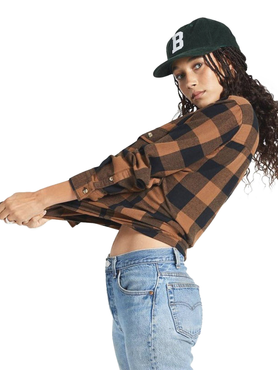 Women's Bowery BF Flannel - Bison & Black