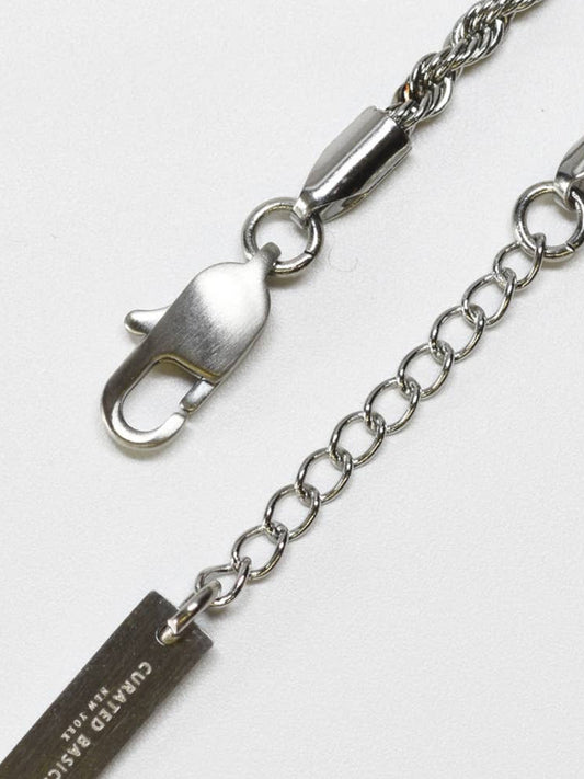 3mm Thin Rope Chain Bracelet - Steel