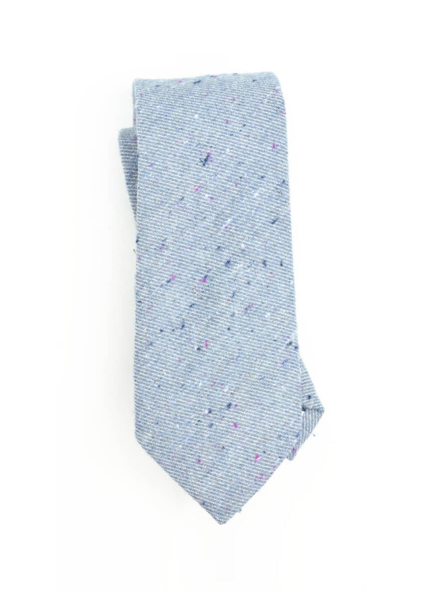Speckled Wool-Blend Tie - Blue