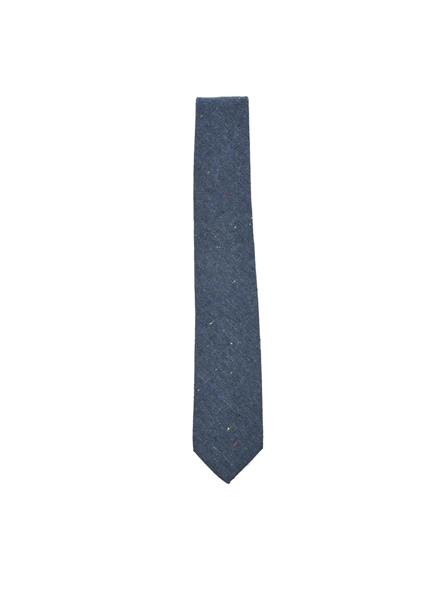 Speckled Wool Tie - Navy