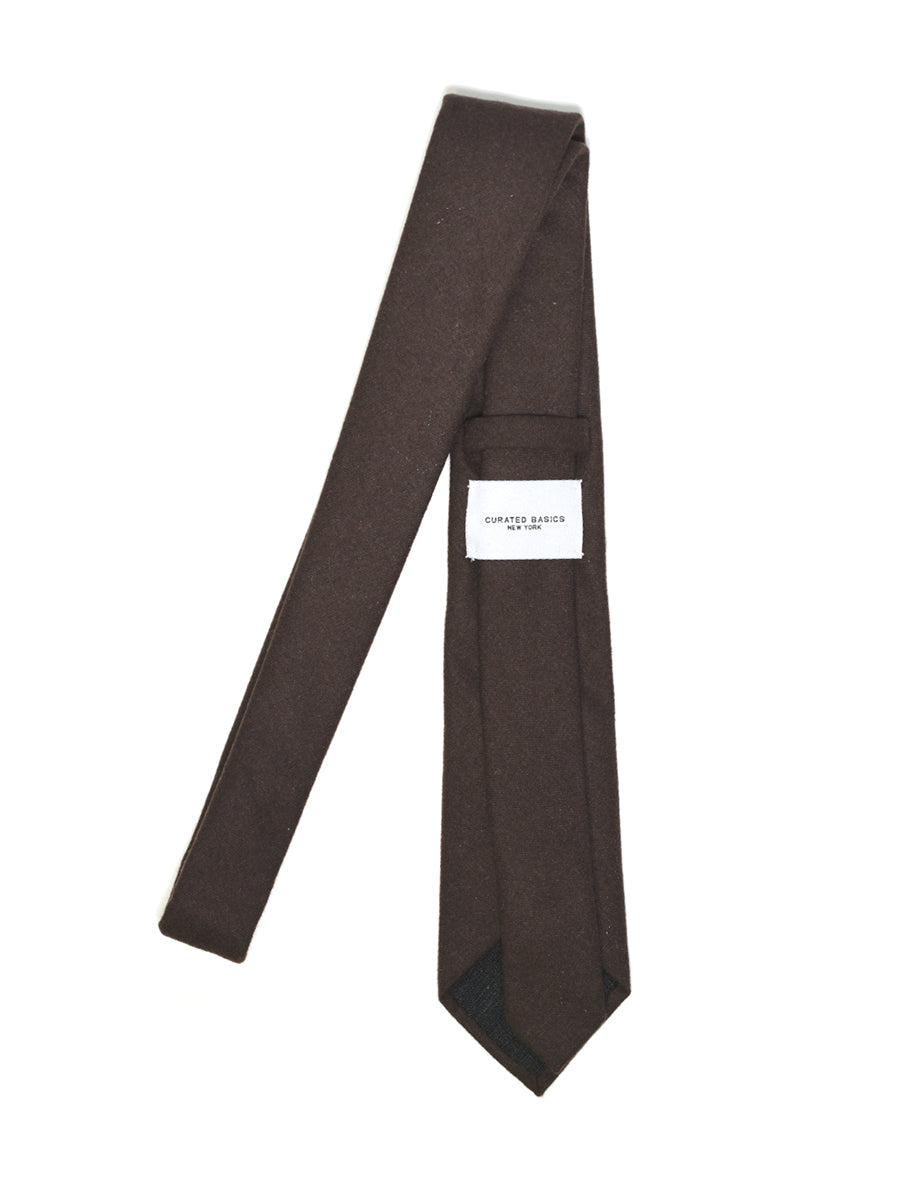 Wool Tie - Dark Brown