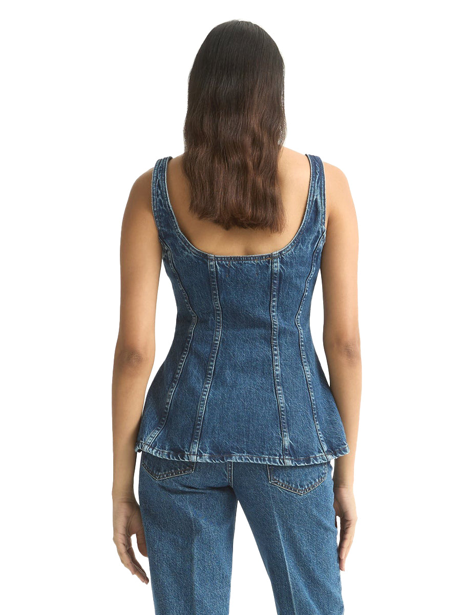 Cocoon Bustier Top - Flat Blue