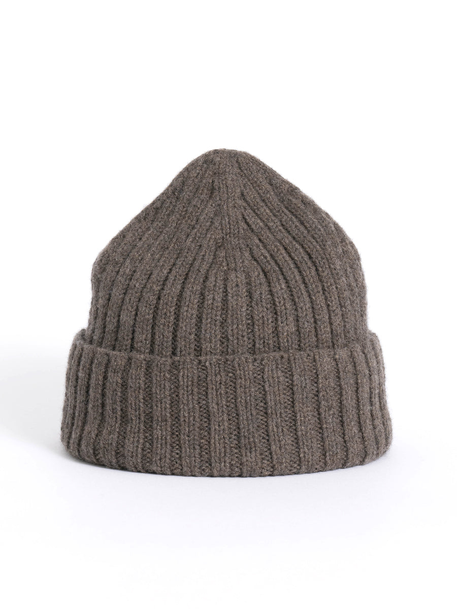 Merino Rib Hat - Mulch