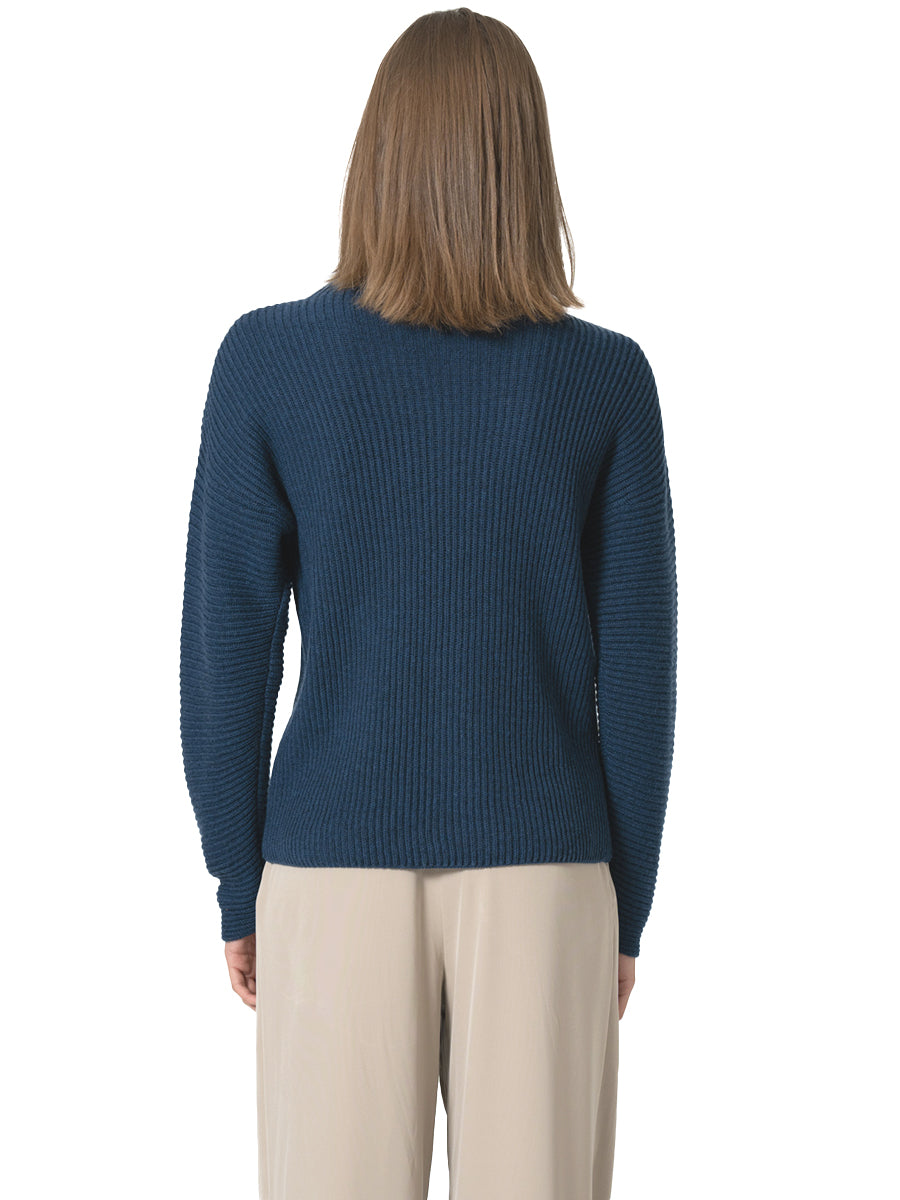 Merino Rib Sweater - Indigo