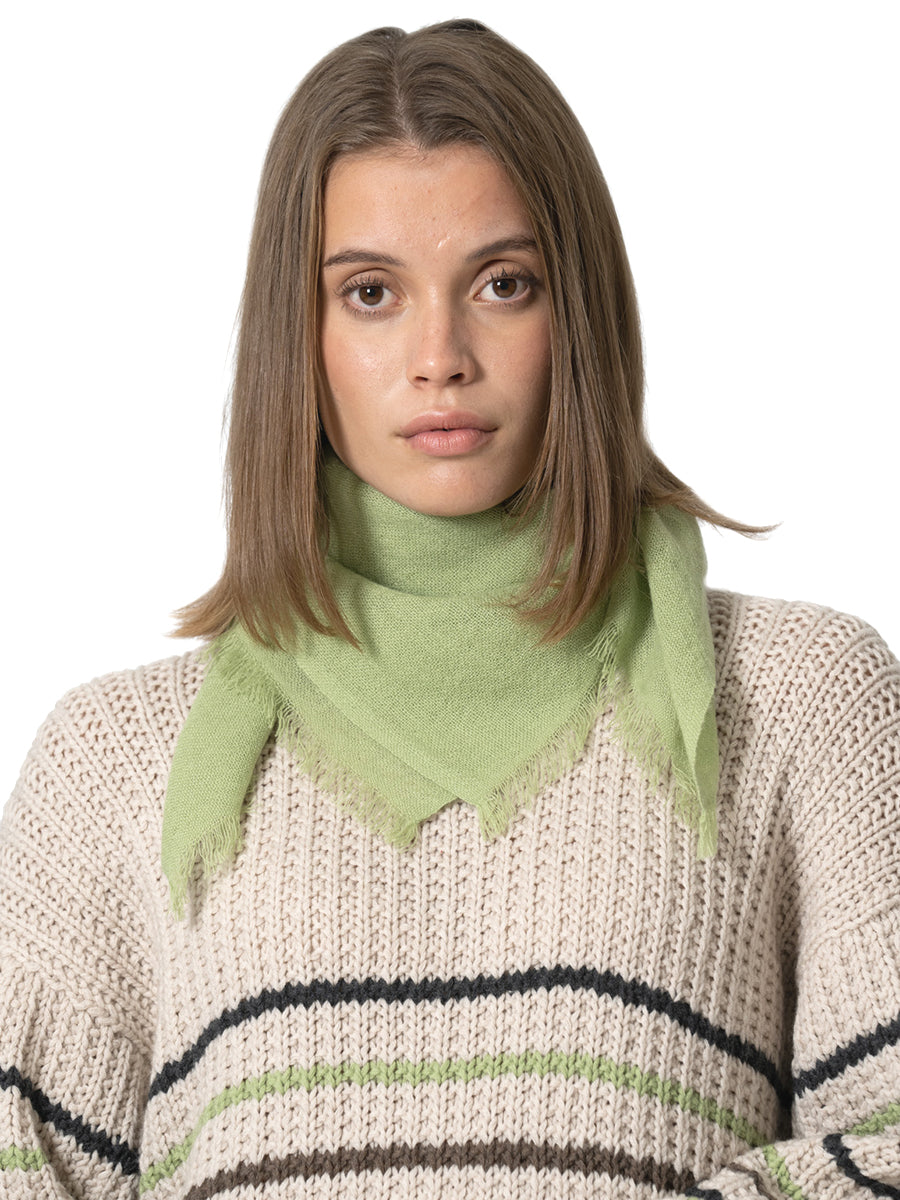 Merino Square Woven Scarf - Pistachio