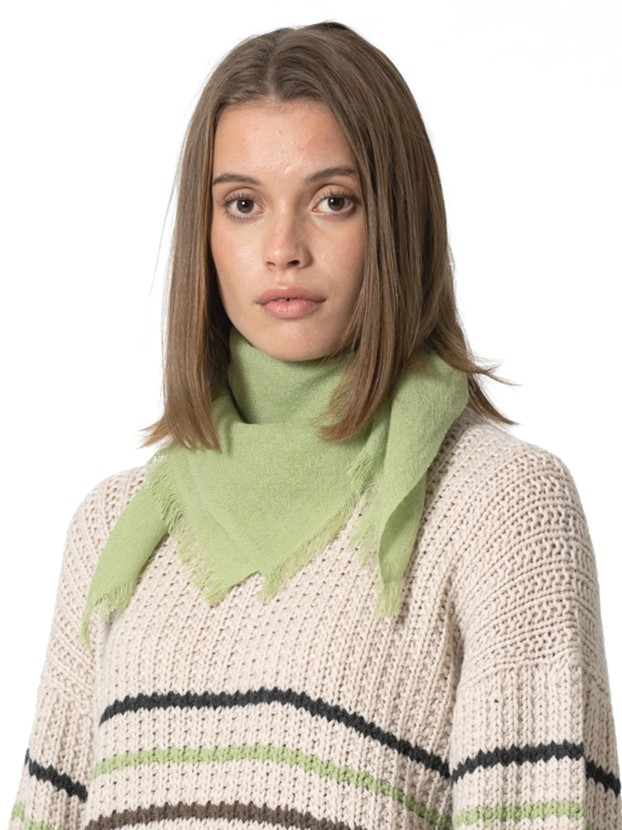 Merino Square Woven Scarf - Pistachio