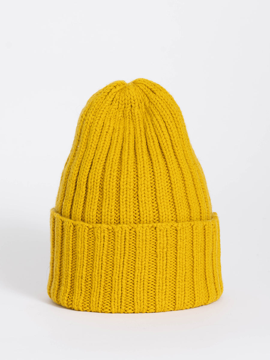 Merino Thick Rib Hat - Cyber Yellow