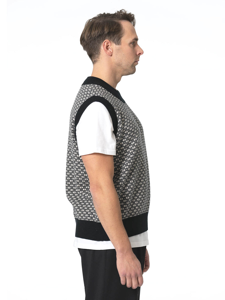 Merino Unisex Dhaka Vest - Black