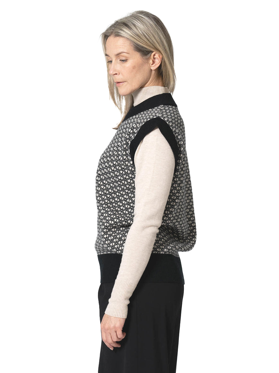 Merino Unisex Dhaka Vest - Black