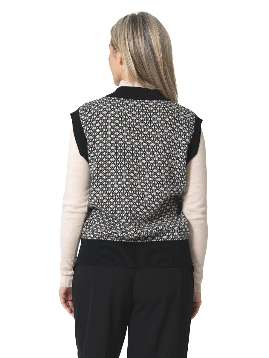 Merino Unisex Dhaka Vest - Black