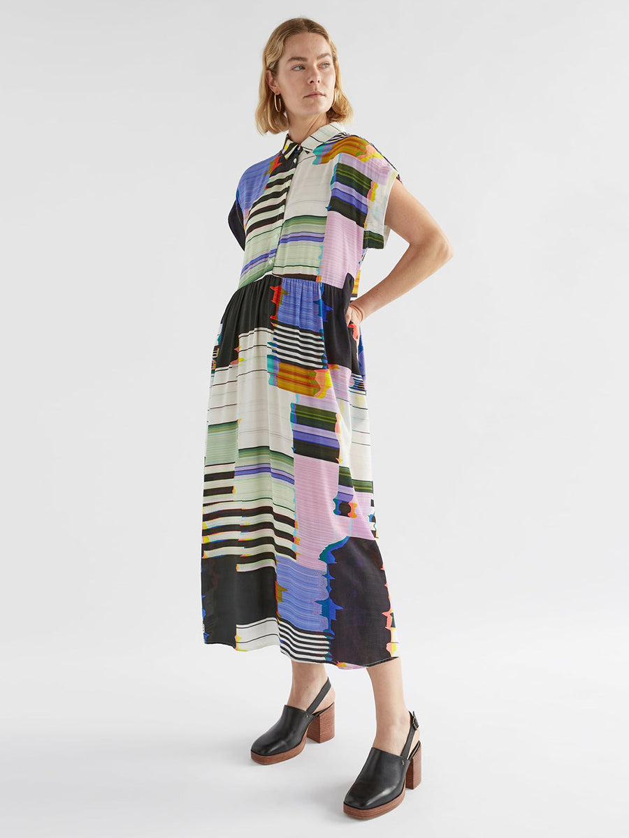 Berg Dress - Glitch Print
