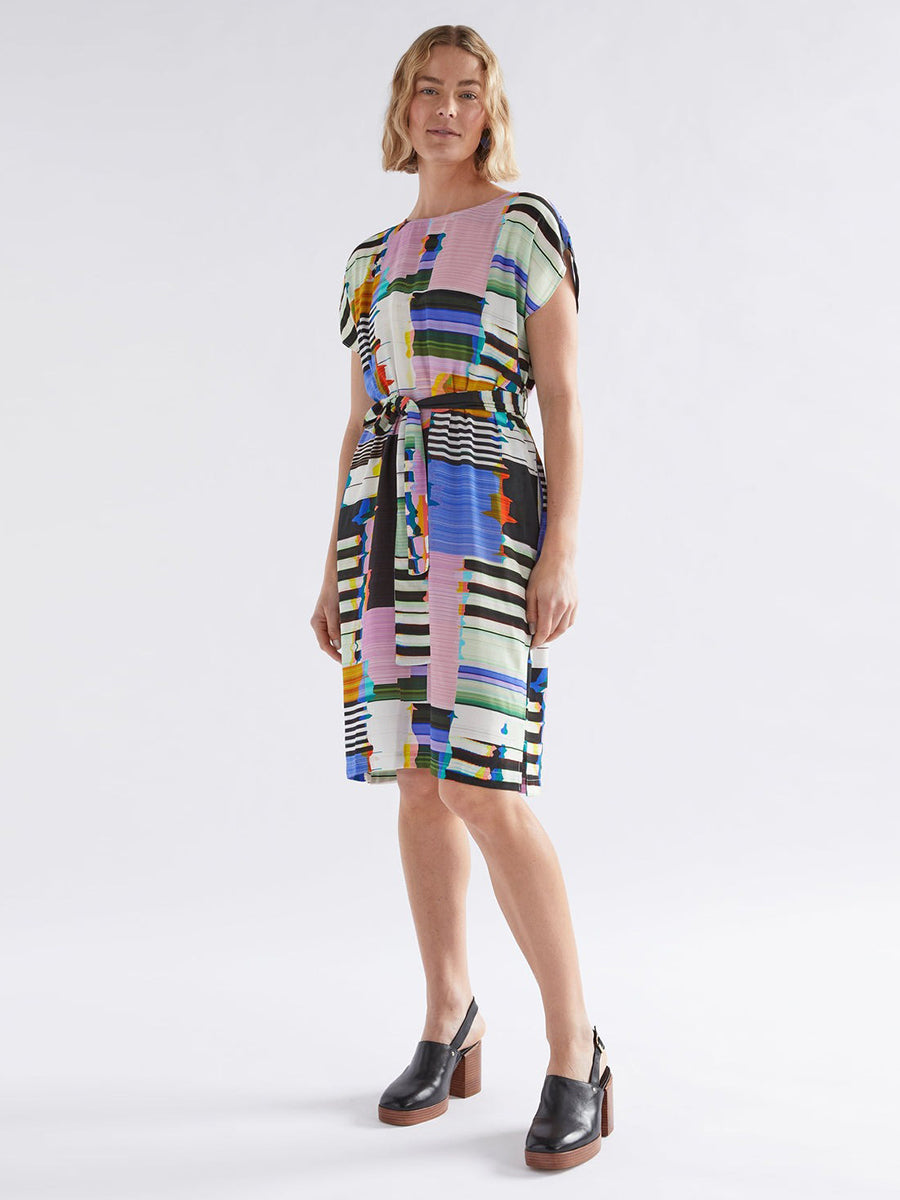 Berg Short Dress - Glitch Print
