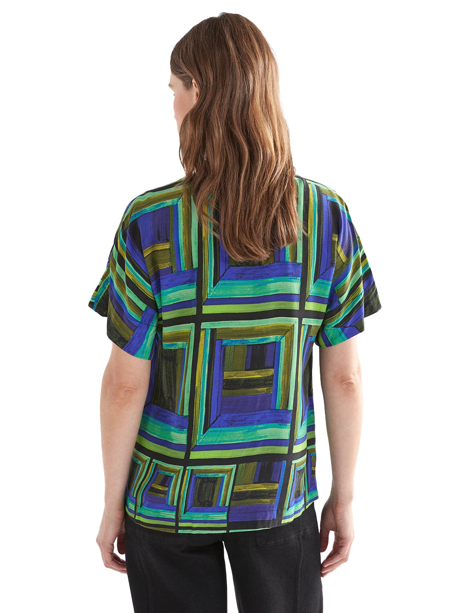 Ideell V-Neck Top - Salone Print