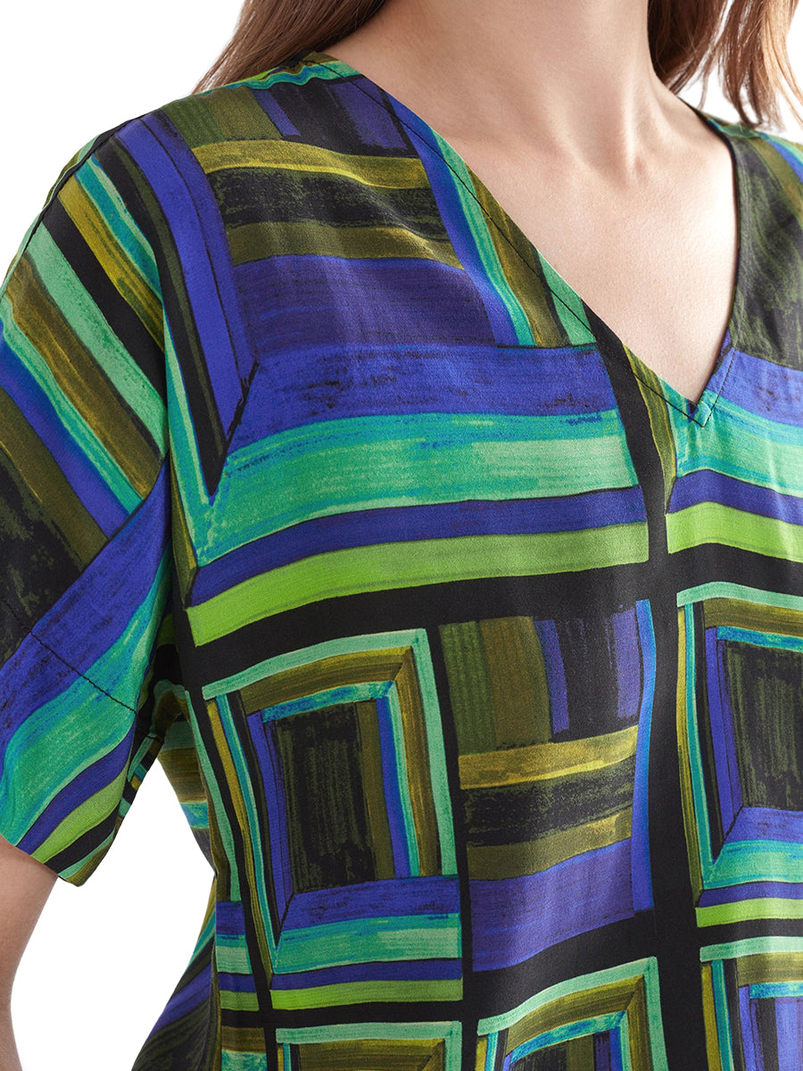 Ideell V-Neck Top - Salone Print