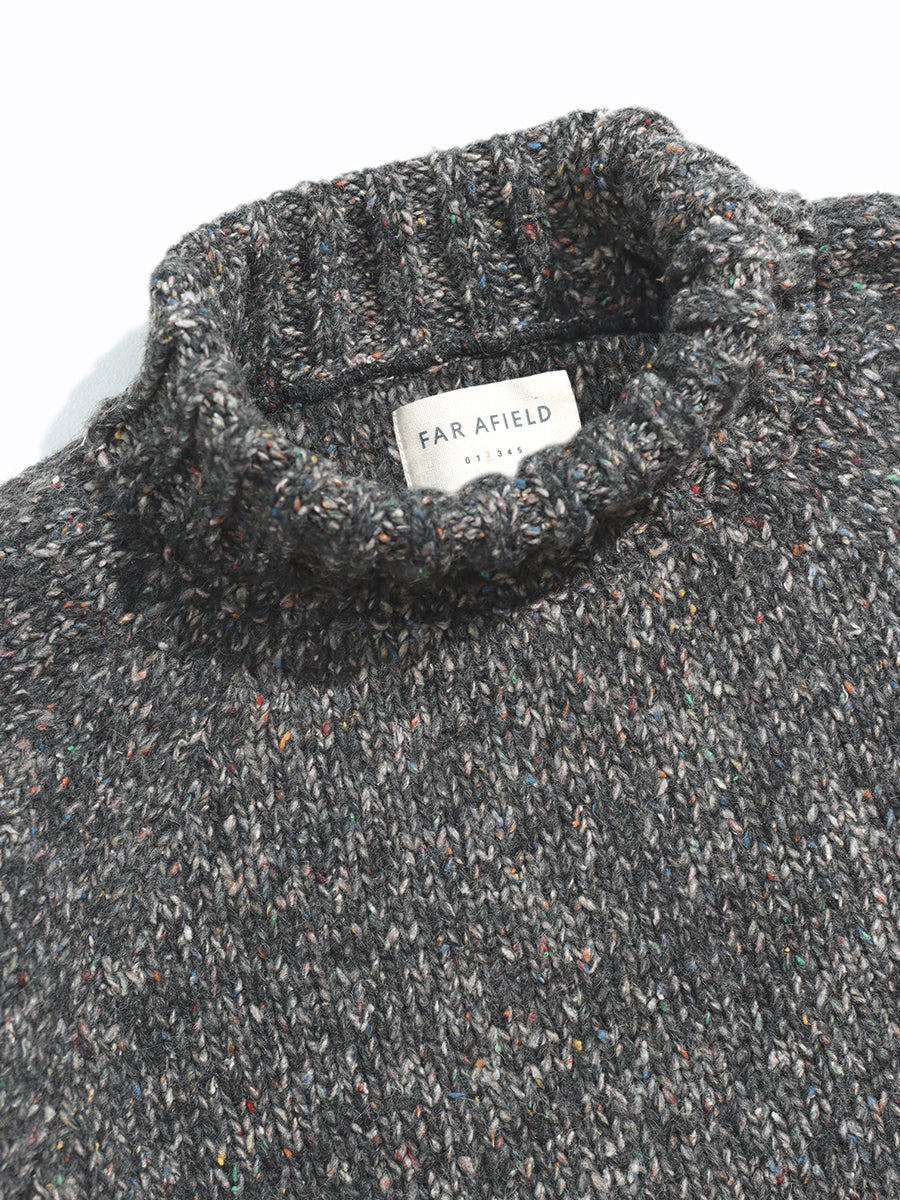 Bayer Roll Neck Sweater - Grey Fleck
