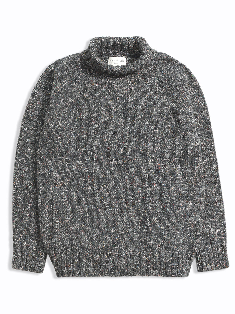Bayer Roll Neck Sweater - Grey Fleck